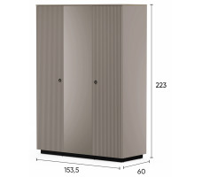 Шкаф Domenica SZF2D1L 153*60*223 глиняный серый