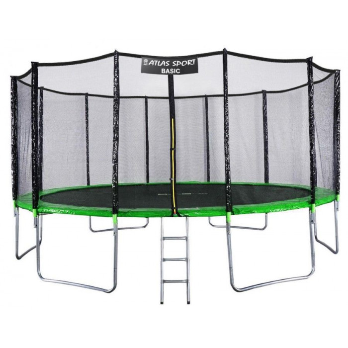 Батут Atlas Sport 490 см (16ft) Basic зеленый