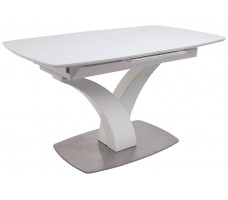 Стол НОТР ДАМ MODERNE 1400(1800)*850 белый/белый муар