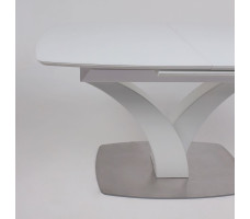 Стол НОТР ДАМ MODERNE 1400(1800)*850 белый/белый муар