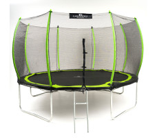 Батут с защитной сеткой Calviano 374 см - 12ft OUTSIDE master green (зеленый)