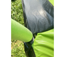 Батут с защитной сеткой Calviano 374 см - 12ft OUTSIDE master green (зеленый)