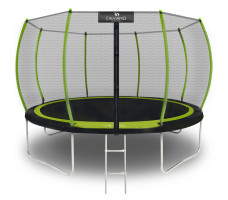 Батут с защитной сеткой Calviano 374 см - 12ft OUTSIDE master green (зеленый)