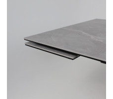 Стол МОНАКО NEW 1600(2240)*900 камень серый Greys Grey/черный матовый
