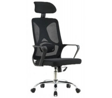 Кресло SitUp BIMA BLACK chrome (сетка Black/ Black)