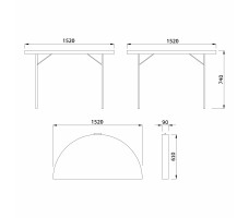 Стол складной Akshome Table AKS тип 10 белый