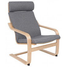 Кресло-качалка AksHome RELAX (Релакс) ткань серый QS-9