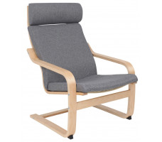 Кресло-качалка AksHome RELAX (Релакс) ткань серый QS-9