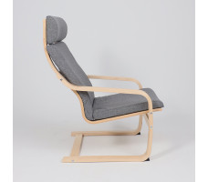 Кресло-качалка AksHome RELAX (Релакс) ткань серый QS-9