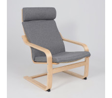 Кресло-качалка AksHome RELAX (Релакс) ткань серый QS-9
