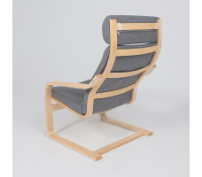 Кресло-качалка AksHome RELAX (Релакс) ткань серый QS-9