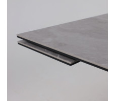Стол раздвижной AV 2122 МДФ+керамика 1400 (2000)*850 серый, матовый LARKA GREY/черный