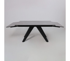 Стол раздвижной AV 2122 МДФ+керамика 1400 (2000)*850 серый, матовый LARKA GREY/черный
