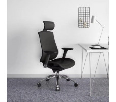 Кресло SitUp GALAXY Chrome (сетка Black/ткань Black)