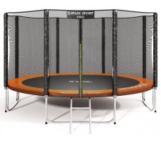 Батут Atlas Sport 374 см - 12ft PRO (усиленные опоры) оранжевый