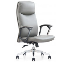 Кресло SitUp Margus (Маргус)  Grey Chrome экокожа серый
