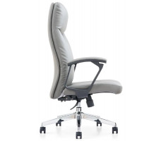 Кресло SitUp Margus (Маргус)  Grey Chrome экокожа серый