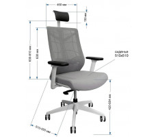 Кресло CHAIR MEISTER Nature II Black Slider (с подголовником) красный/каркас черный