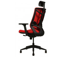 Кресло CHAIR MEISTER Nature II Black Slider (с подголовником) красный/каркас черный