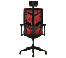 Кресло CHAIR MEISTER Nature II Black Slider (с подголовником) красный/каркас черный