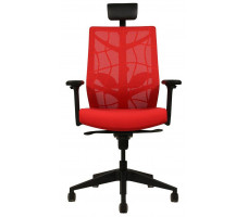 Кресло CHAIR MEISTER Nature II Black Slider (с подголовником) красный/каркас черный