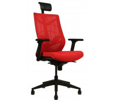 Кресло CHAIR MEISTER Nature II Black Slider (с подголовником) красный/каркас черный