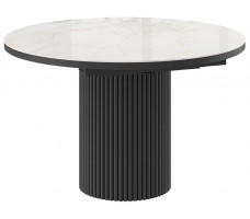 Стол Askar Round SLIDE-116 BRECHA GLOSS PREMIUM CER/черный