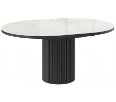Стол Askar Round SLIDE-116 BRECHA GLOSS PREMIUM CER/черный