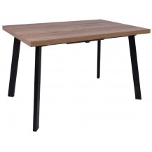Стол Angle 120 раздвижной 120(160)*80 дуб галифакс/черный Стол Angle 120 раздвижной 120(160)*80 дуб галифакс/черный