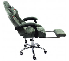 Вибромассажное кресло Calviano Amarone Green plush ткань зеленый