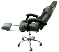 Вибромассажное кресло Calviano Amarone Green plush ткань зеленый