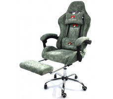 Вибромассажное кресло Calviano Amarone Green plush ткань зеленый