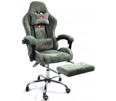 Вибромассажное кресло Calviano Amarone Green plush ткань зеленый