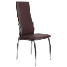 Стул AksHome DENVER (Денвер) коричневый PU 607 / хром