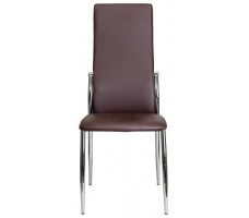 Стул AksHome DENVER (Денвер) коричневый PU 607 / хром