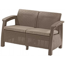 Скамья двухместная CORFU LOVE SEAT капучино Скамья двухместная CORFU LOVE SEAT капучино