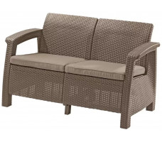 Скамья двухместная CORFU LOVE SEAT капучино