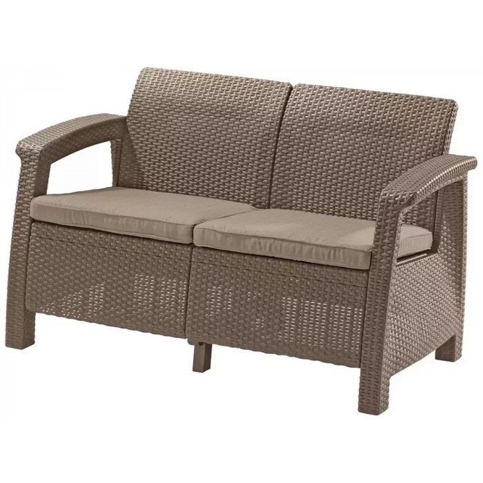 Скамья двухместная CORFU LOVE SEAT капучино