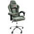 Вибромассажное кресло Calviano Nero dark grey plush ткань зеленый