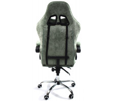 Вибромассажное кресло Calviano Nero dark grey plush ткань зеленый