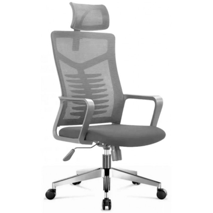 Кресло SitUp DELTA Grey chrome (сетка Grey/Grey)