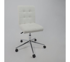 Кресло AksHome Роза квадрат Buble White 15, букле/белый