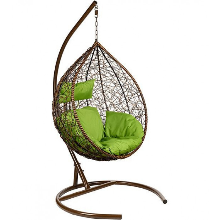 Подвесное кресло-кокон BiGarden Tropica TwoTone (Тропика) салатовая подушка