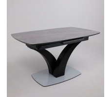 Стол НОТР ДАМ MODERNE 1400(1800)*850 камень серый Greys Grey/черный матовый