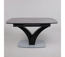 Стол НОТР ДАМ MODERNE 1400(1800)*850 камень серый Greys Grey/черный матовый