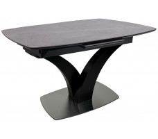 Стол НОТР ДАМ MODERNE 1400(1800)*850 камень серый Greys Grey/черный матовый