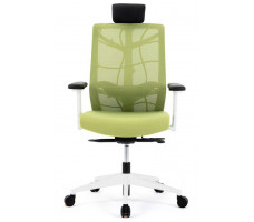 Кресло CHAIR MEISTER NATURE II SLIDER (с подголовником) зеленый/каркас белый