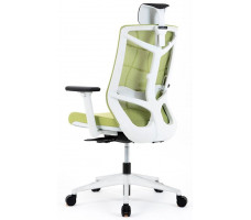 Кресло CHAIR MEISTER NATURE II SLIDER (с подголовником) зеленый/каркас белый