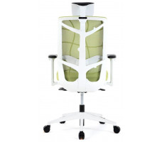 Кресло CHAIR MEISTER NATURE II SLIDER (с подголовником) зеленый/каркас белый