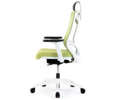 Кресло CHAIR MEISTER NATURE II SLIDER (с подголовником) зеленый/каркас белый